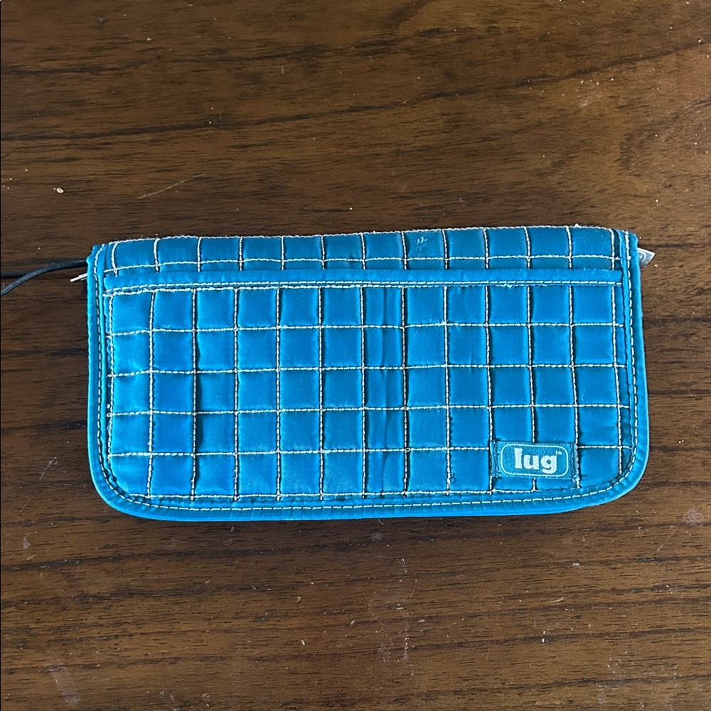 Lug Teal Quilted Wallet